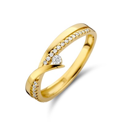 gouden-ring-met-diamant-rij-0-13-crt