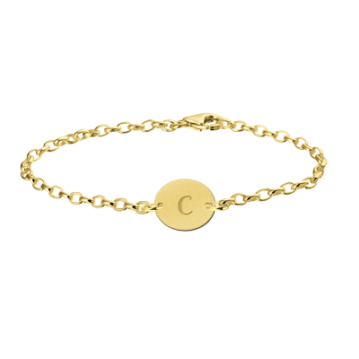 gouden-armband-met-letter-ovaal-names4ever