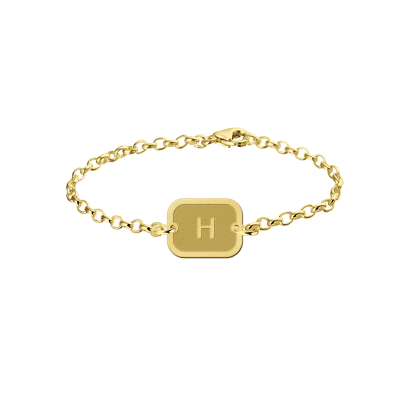 gouden-armband-met-letter-rechthoekje-names4ever