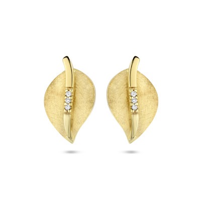 gouden-blad-oorknoppen-gescratcht-met-diamanten