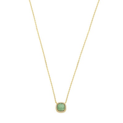 gouden-edelsteen-ketting-met-vierkante-groene-agaat-en-zirkonia-lengte-43-45-cm