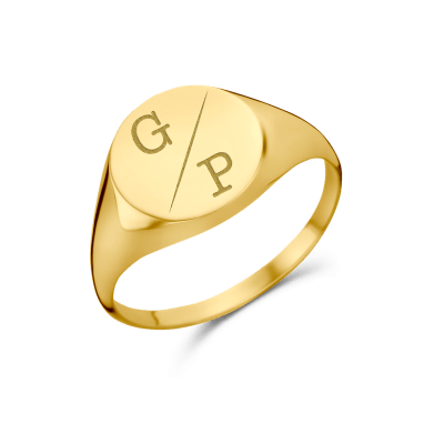 gouden-ronde-zegelring-met-twee-initialen