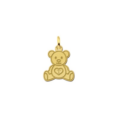 gouden-teddybeer-hanger-met-letter