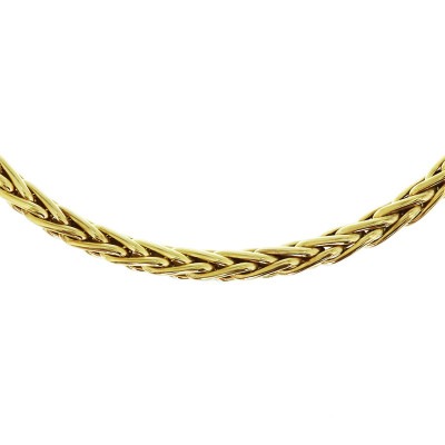 gouden-vossenstaart-ketting-met-springslot-lengte-45-cm