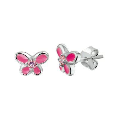 zilveren-kinderoorbellen-met-roze-vlinder-8-x-9-mm