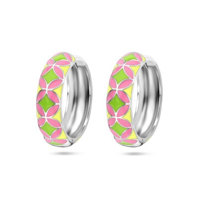 zilveren-klapoorringen-met-gekleurd-emaille-in-patroon-groen-geel-en-roze-6-5-mm-breed-diameter-22-mm