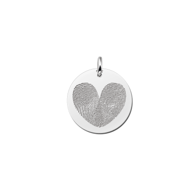 zilveren-ronde-hanger-met-hartvorm-van-twee-vingerafdrukken