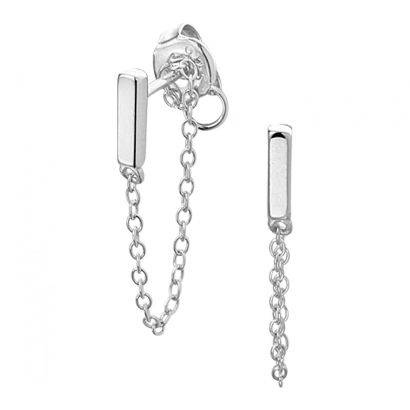 Harmonisch zwaarlijvigheid krekel Zilveren staafjes oorbellen | Mostert Juweliers