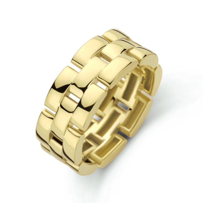 zweer Gepland meerderheid 14-karaat gouden ring met rolex schakel 7 mm | Mostert Juweliers
