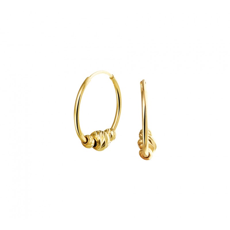 . Skim markering Gouden creolen met hanger | Mostert Juweliers