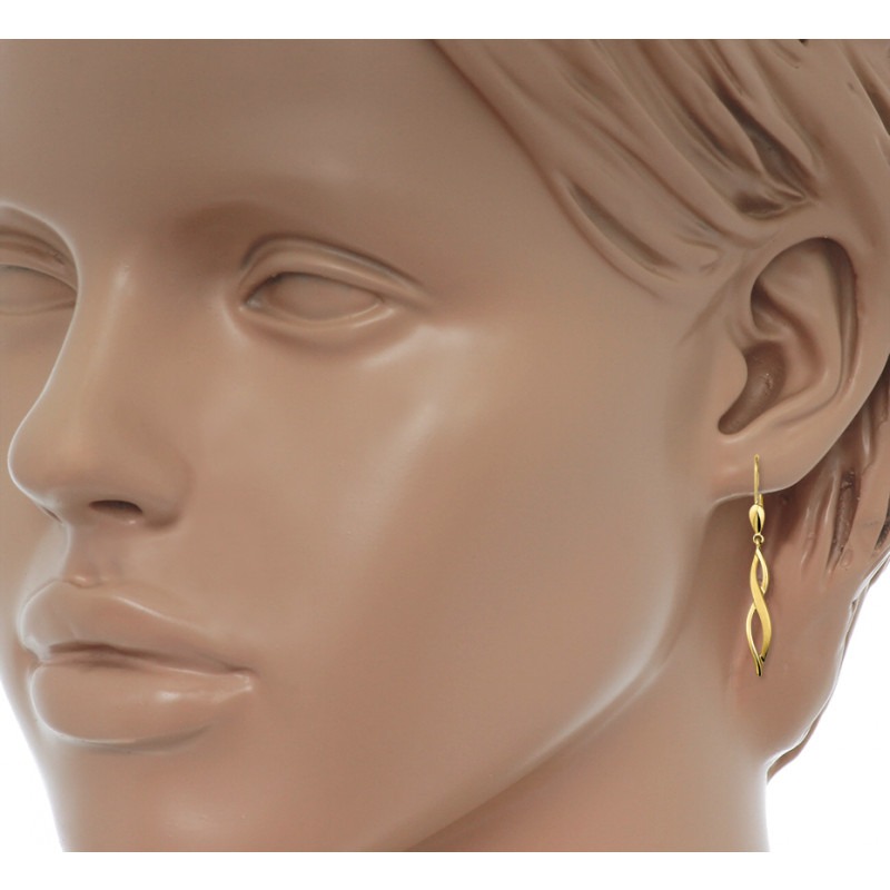 berekenen Vluchtig mentaal Luxe goudkleurige oorhangers 4.5 mm breed | Mostert Juweliers