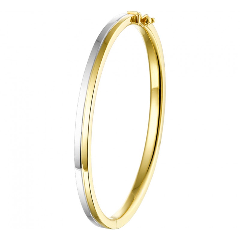 toeter Aanmoediging Brutaal Bicolor gouden slavenarmband elegant ontwerp | Mostert Juweliers