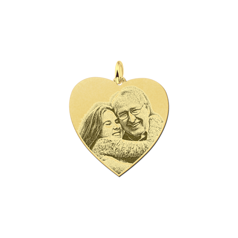 Overgang opleggen Uitmaken Foto ketting hart van goud - 26.5 x 26.5 mm | Mostert Juweliers