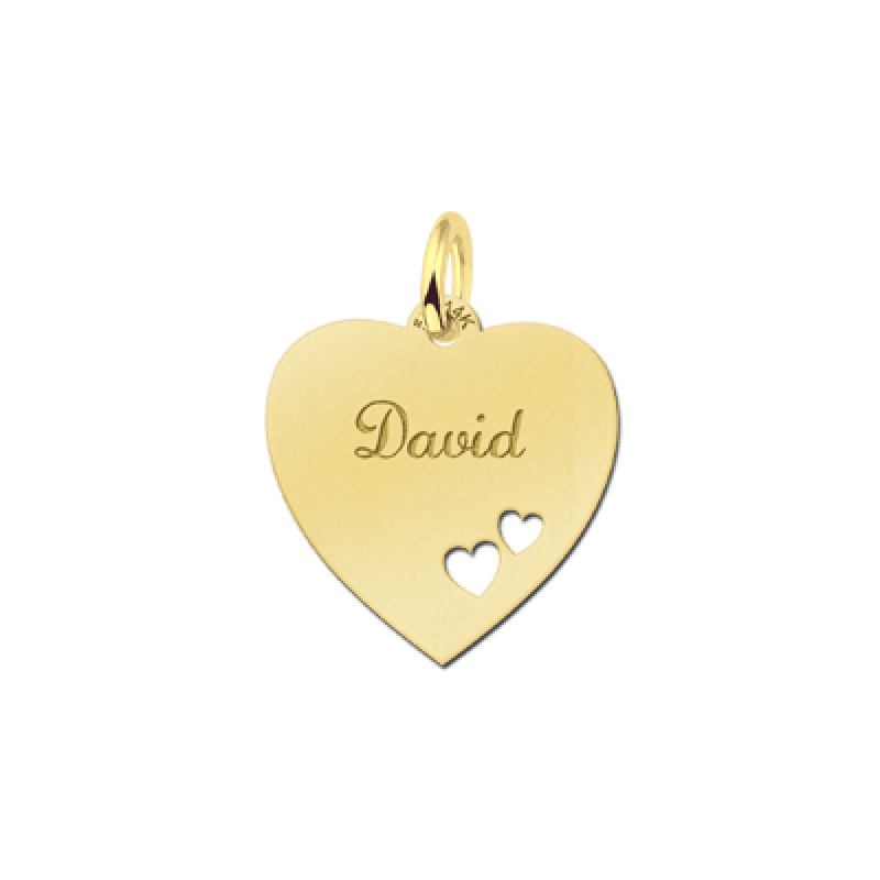 Gouden hanger hart met gravure Names4ever | Mostert