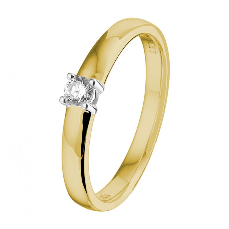 grens veiligheid Helemaal droog Bicolor gouden ring met diamant | Mostert Juweliers