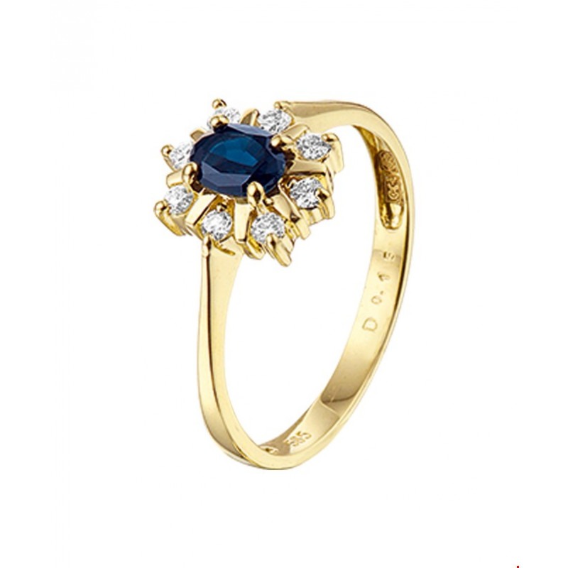 Bevestigen Symmetrie Identiteit Edelstenen gouden ring saffier | Mostert Juweliers