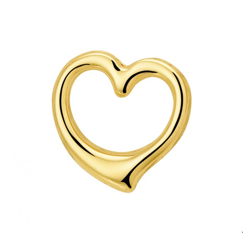 Aanval spiritueel Geloofsbelijdenis Gouden hanger hart 12 mm x 12.5 mm | Mostert Juweliers