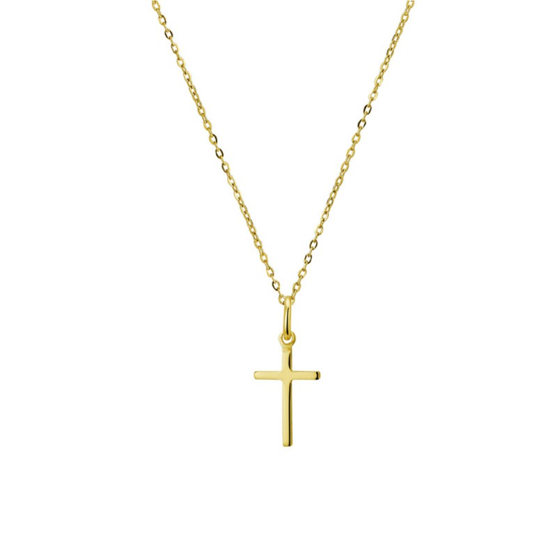 vriendelijke groet Monet Verplicht Gouden ketting met kruisje 41 - 45 cm | Mostert Juweliers