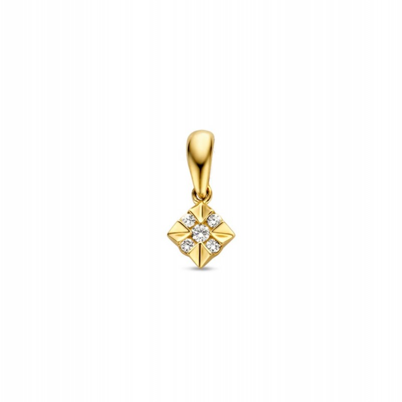 Niet genoeg eeuw nieuws Mooie geelgouden hanger met kruis van diamanten | Mostert Juweliers
