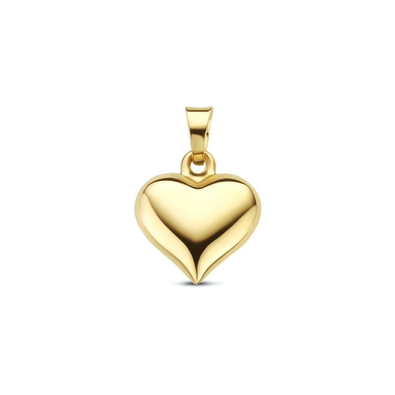 diameter Tether Voorzichtig Mooie gouden hartjes hanger - 16 x 11 mm | Mostert Juweliers