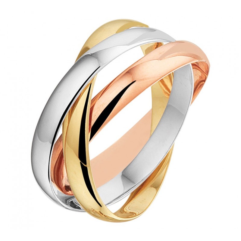 storting Zonsverduistering Laatste Tricolor gouden ring | Mostert Juweliers