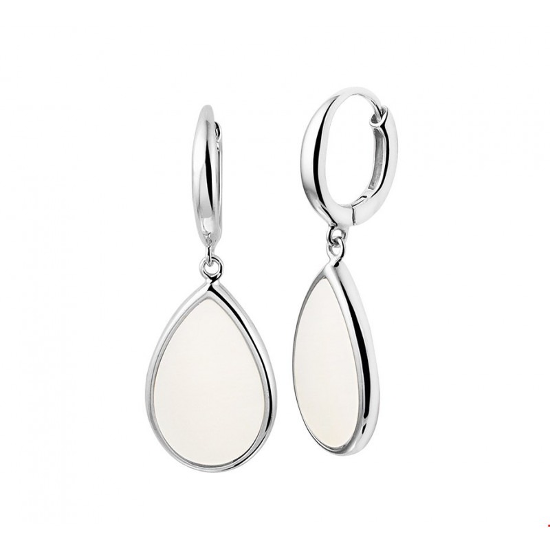 Zilveren oorringen met hanger | Mostert Juweliers