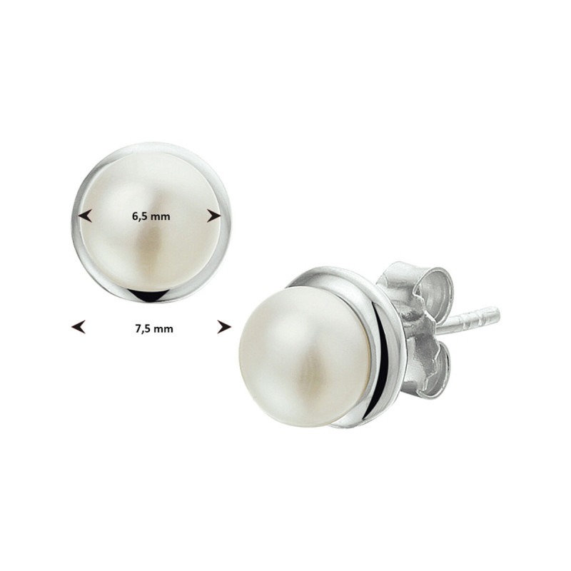 progressief Stewart Island repertoire Zilveren pareloorbellen met elegante parel | Mostert Juweliers