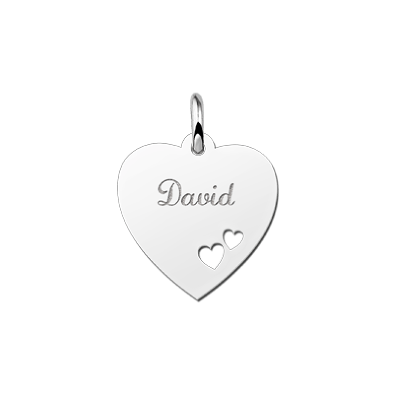 Zilveren hart met gravure Names4ever | Mostert Juweliers